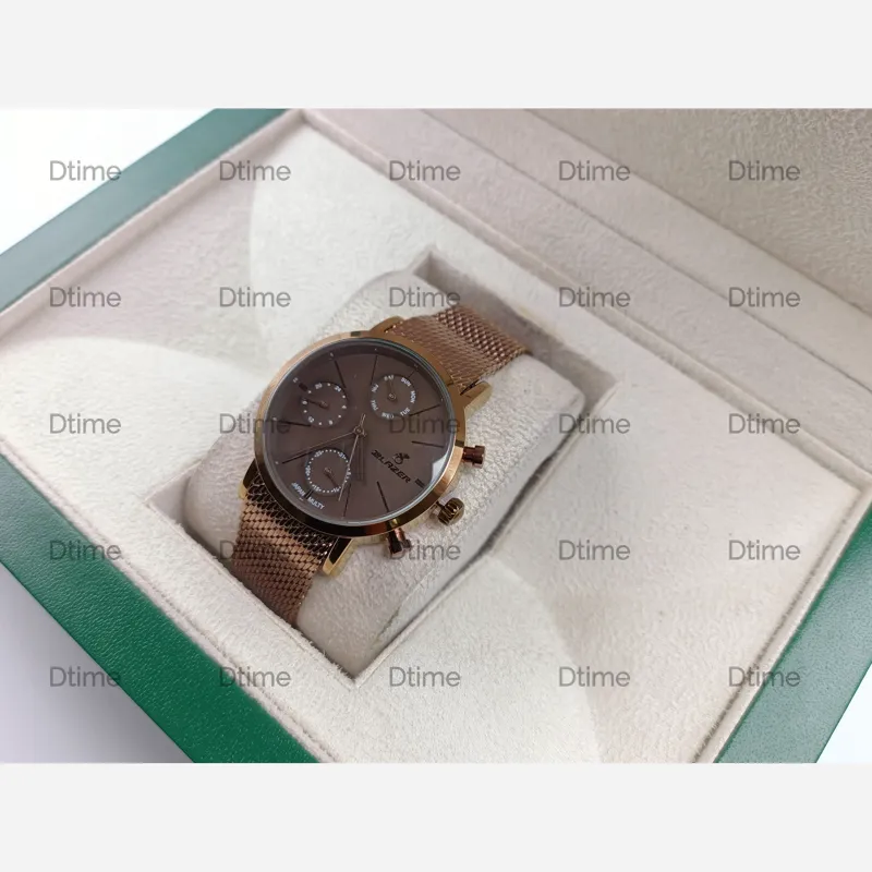 ساعت مچی زنانه بلیزر بند حصیری تقویمدار صفحه کافی موتور میوتا چهار موتور فعال رنگ ثابت